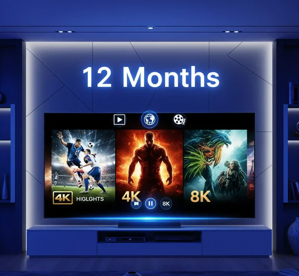 strong 4k & 8k live iptv 12 month plan